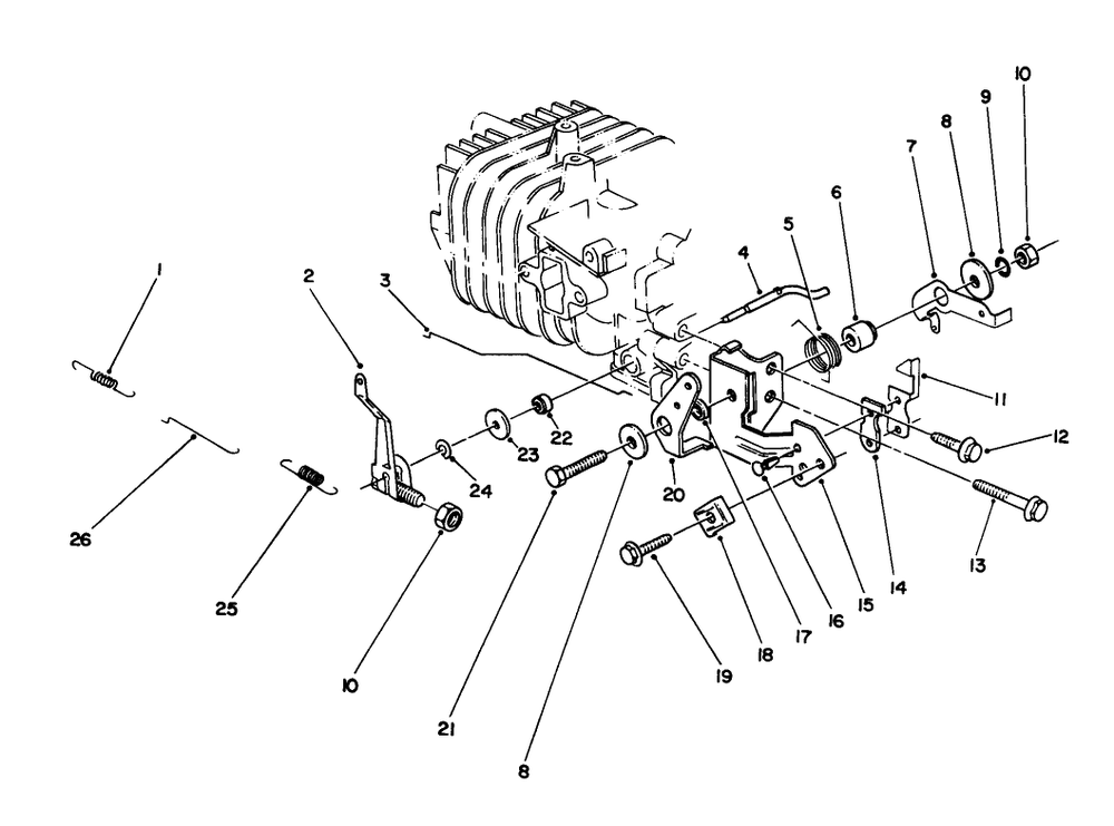 Governor Assembly (Model No. 47pl0-3) Diagram and Parts List for 22700 1000001 - 1999999 Toro Lawn Mower