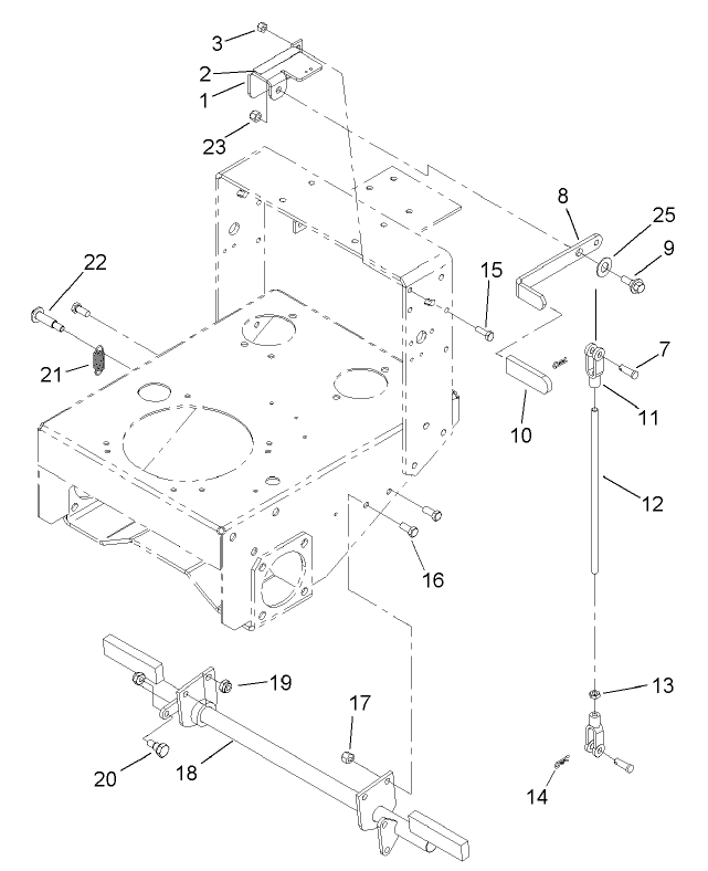 Parking Brake Assembly Diagram and Parts List for 30299TE (230000001-230999999)(2003) Toro Lawn Mower