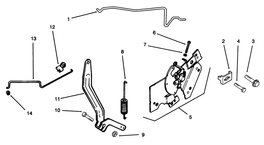 Engine Controls Diagram and Parts List for 72064 6900001 - 6999999 Toro Lawn Tractor