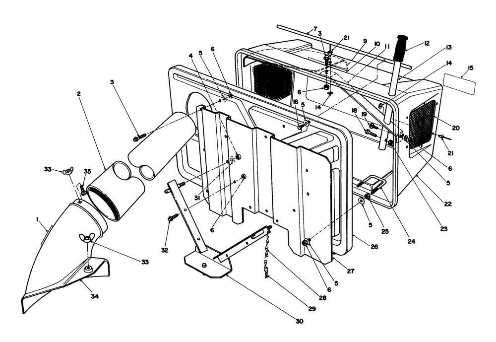 Easy Empty Bagging Kit Model 59047 (Optional) Diagram and Parts List for 56123 9000001 - 9999999 Toro Lawn Tractor