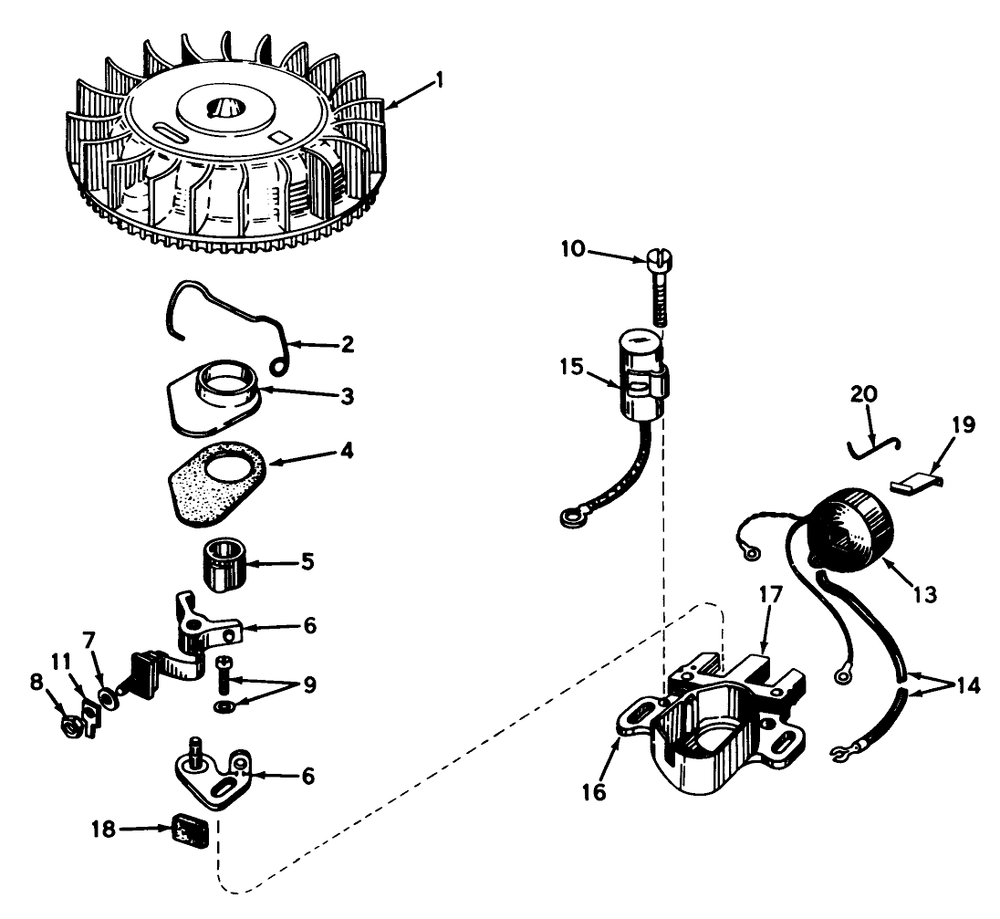 Magneto No. 610793 Diagram and Parts List for 19273 3000001 - 3999999 Toro Lawn Mower