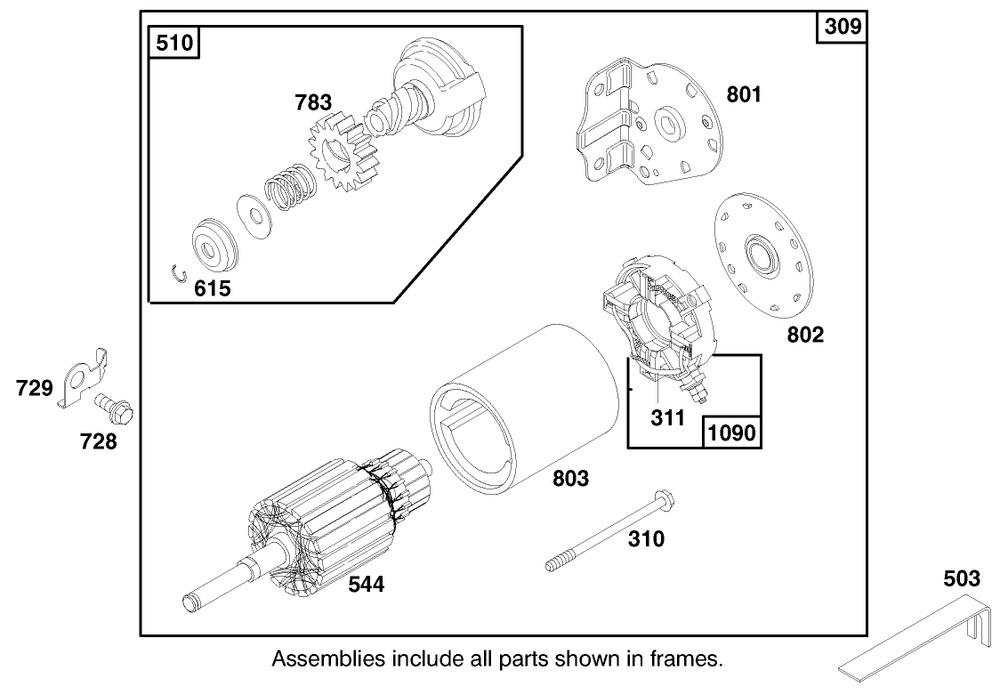Engine Briggs & Stratton Model 28m707-0127-01 Diagram and Parts List for 71208 7900001 - 7999999 Toro Lawn Tractor