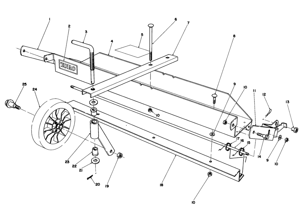 Dethatcher Kit Model No. 59126 (Optional) Diagram and Parts List for 20715 3000001 - 3999999 Toro Lawn Mower