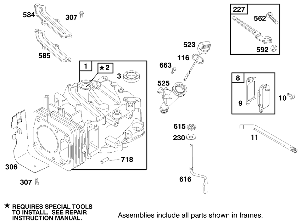 Engine Gts 200 Diagram and Parts List for 20824 9900001 - 9999999 Toro Lawn Mower