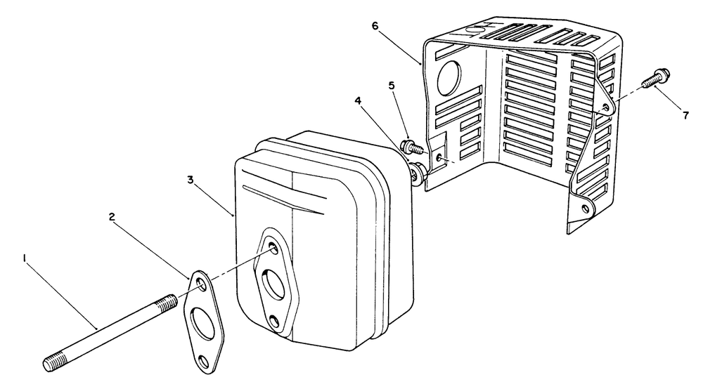 Muffler Assembly (Engine Model No. Vm140) Diagram and Parts List for 26622 1000001 - 1999999 Toro Lawn Mower