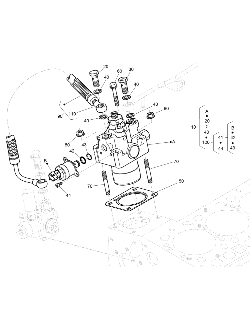 Supply Pump Assembly Diagram and Parts List for 22530 414400000 - 999999999 Toro Lawn Tractor Accessories
