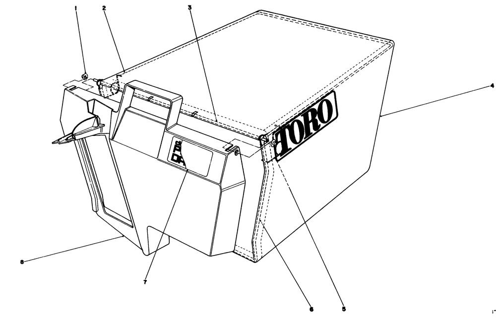 Recycler Bagging Kit Model No. 59174 (Continued) (Optional) Diagram and Parts List for 20107 1000001 - 1999999 Toro Lawn Mower