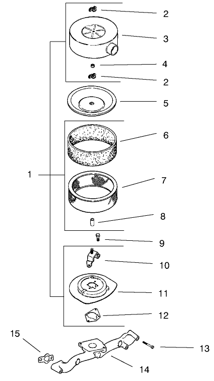 Group 10-Air Intake/Filtration Diagram and Parts List for 22304 890001 - 899999 Toro Lawn Tractor Accessories