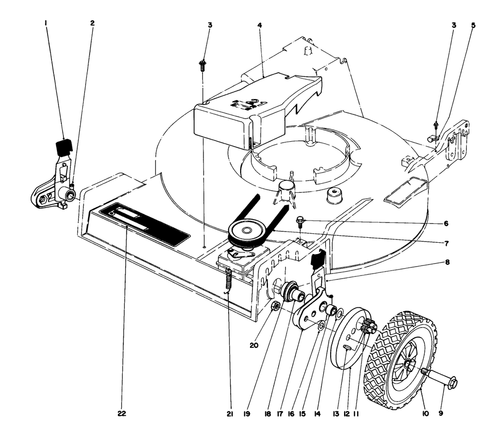 Front Wheel & Pivot Arm Assembly Diagram and Parts List for 20755 2000001 - 2999999 Toro Lawn Mower