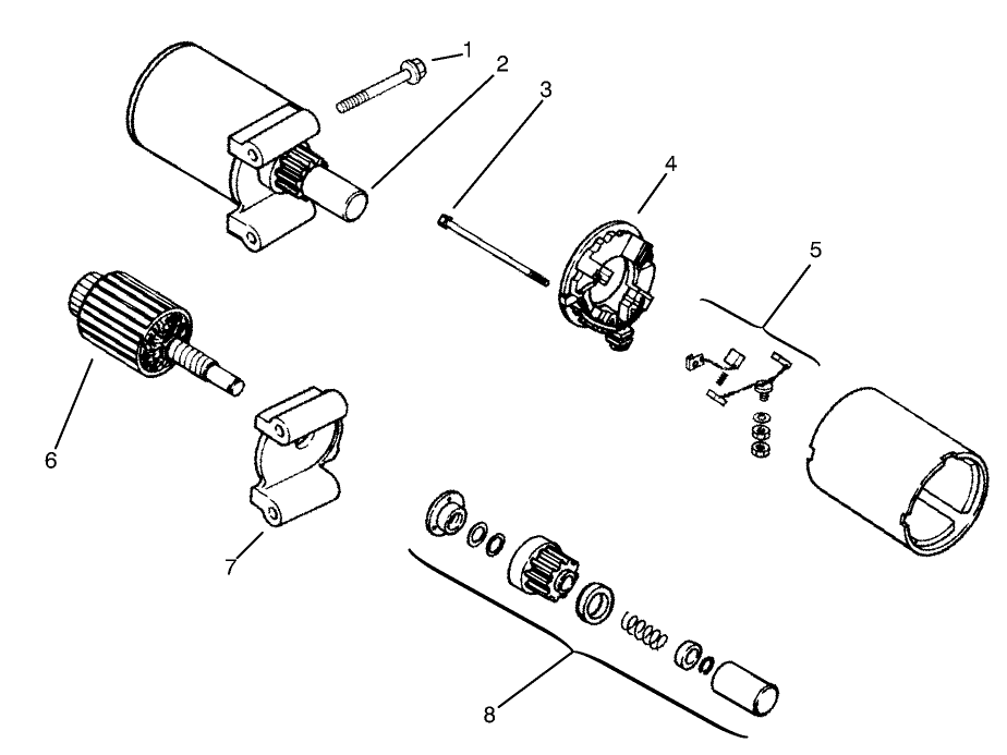 Starting System-Kohler Diagram and Parts List for 72045 7900001 - 7999999 Toro Lawn Tractor