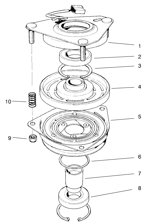 Clutch Asm No. 54-3200 Diagram and Parts List for 30182 990001 - 999999 Toro Lawn Tractor Accessories