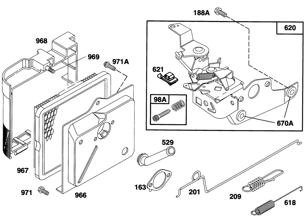 Engine Briggs & Stratton Model 122702-0182-01 Diagram and Parts List for 20907B 4900001 - 4999999 Toro Lawn Mower