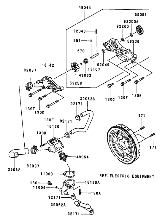 Cooling Equipment Assembly Diagram and Parts List for 74236 (220000001-220999999)(2002) Toro Lawn Mower