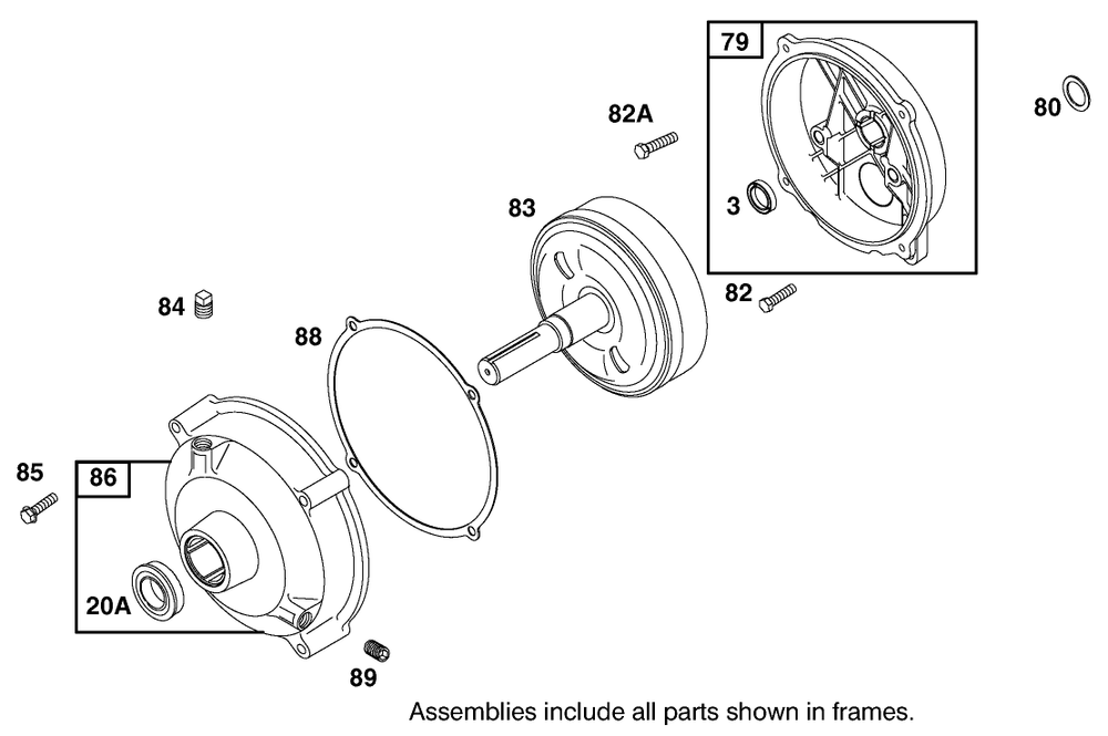 Engine-Briggs And Stratton Model # 92252-0129-02 Diagram and Parts List for 62064 890001 - 899999 Toro Aerator