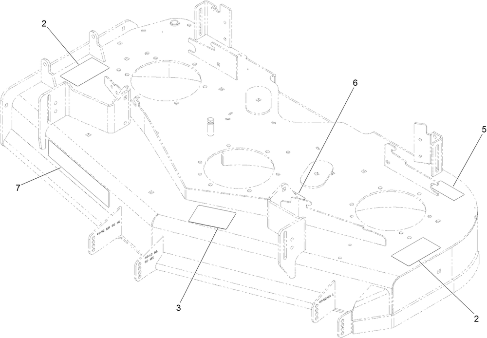 Deck Decal Assembly No. 144-6586 Diagram and Parts List for 74048TE 412600000 - 414071669 Toro Lawn Tractor