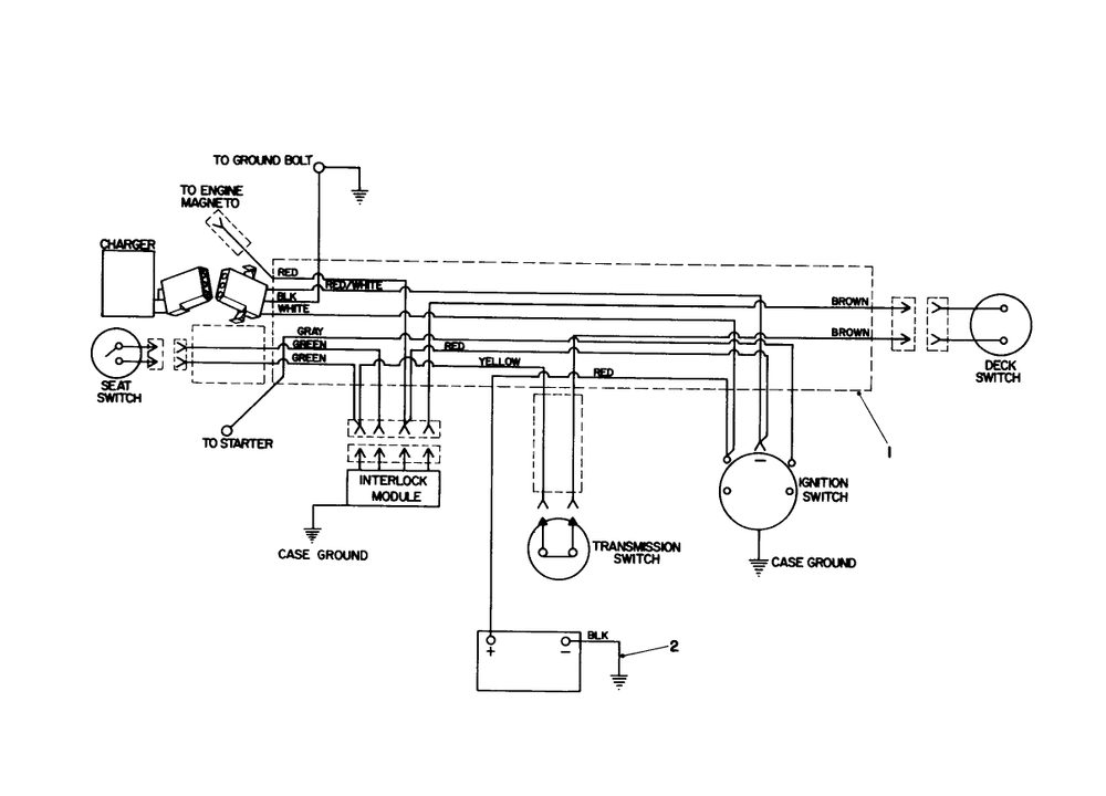 Electrical Schematic Diagram and Parts List for 56125 2000001 - 2999999 Toro Lawn Tractor
