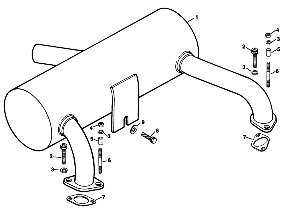 Exhaust-Engine Kohler Model No. Kt17qs Type No. 24324 (Continued) Diagram and Parts List for 30754 5000001 - 5999999 Toro Lawn Tractor
