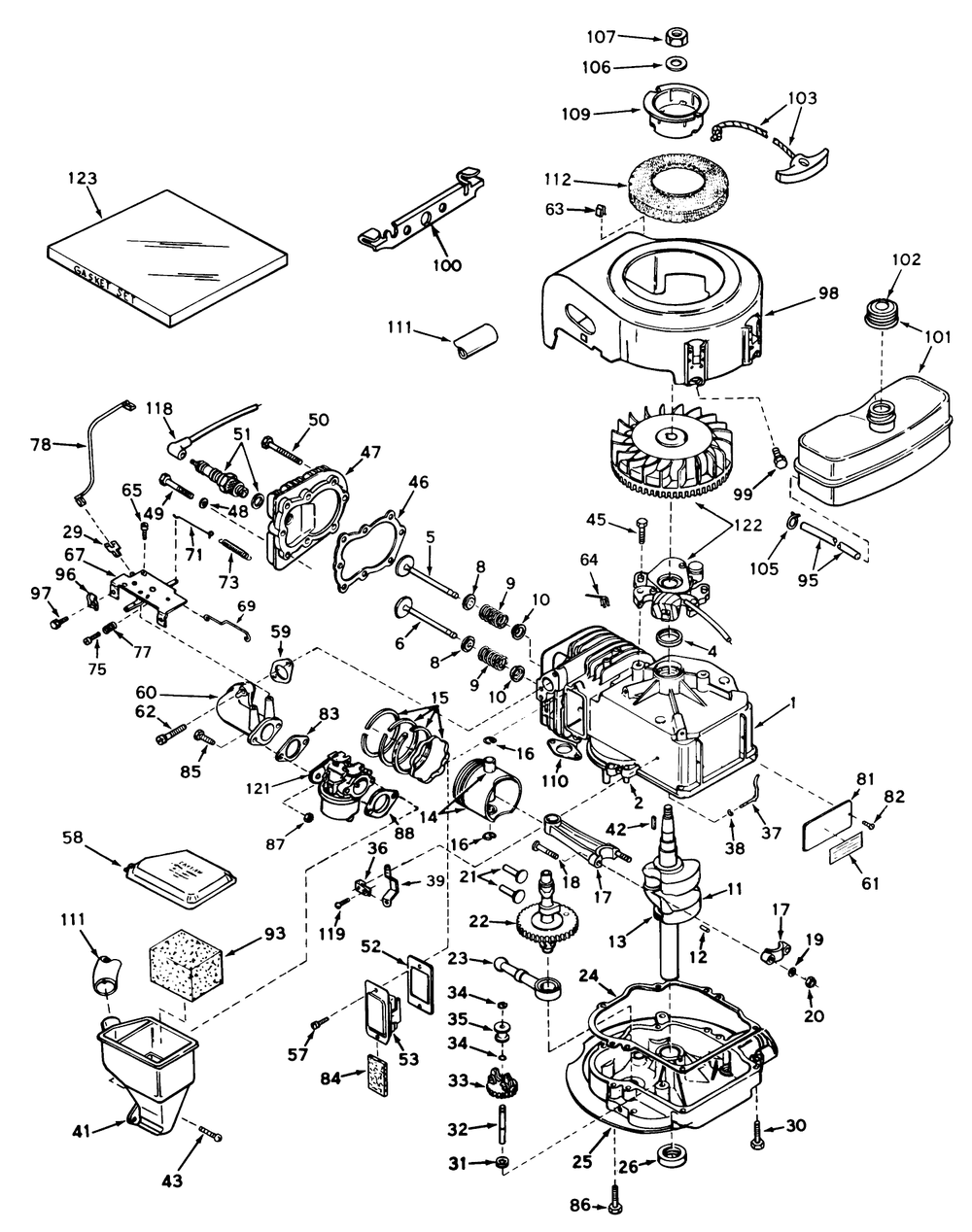 Engine Tecumseh Model Lav35-40707k Diagram and Parts List for 21073 3000001 - 3999999 Toro Lawn Mower