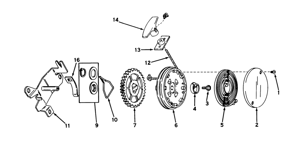 Rewind Starter No. 590450a (Mower Model No.21610) Diagram and Parts List for 21610 4000001 - 4999999 Toro Lawn Mower