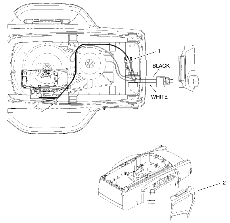 Electrical Wiring Assembly Diagram and Parts List for 20050 99000001 - 99999999 Toro Lawn Mower