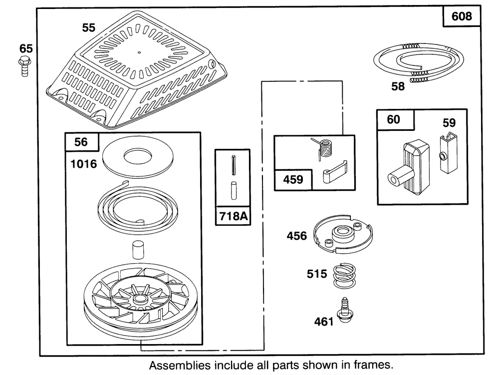 Engine Gts 150 Diagram and Parts List for 20922BC 59000001 - 59999999 Toro Lawn Mower