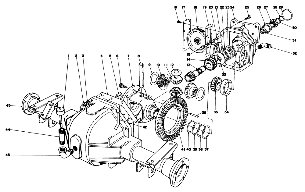 Differential Assembly Diagram and Parts List for 30760 90001 - 99999 Toro Lawn Tractor