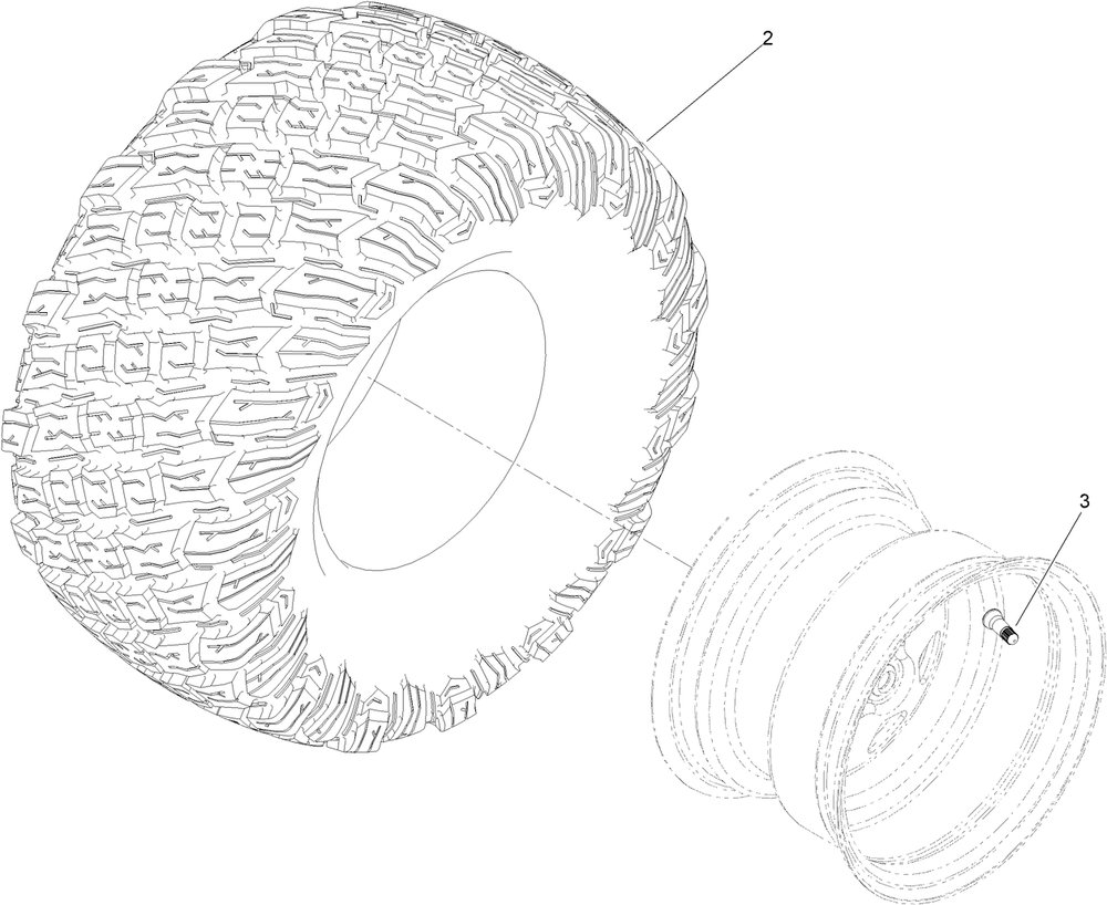 Tire Assembly Diagram and Parts List for 75317TA 409330000 - 411459999 Toro Lawn Tractor