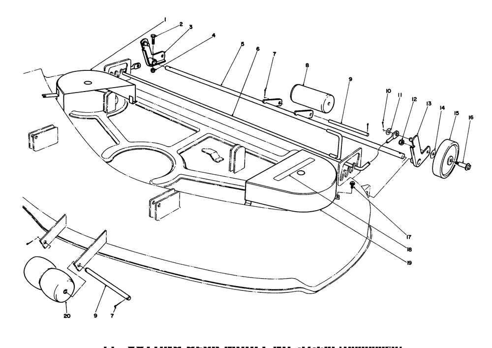 44" Cutting Deck Model No. 57358 (Continued) Diagram and Parts List for 57358 6000001 - 6999999 Toro Lawn Mower