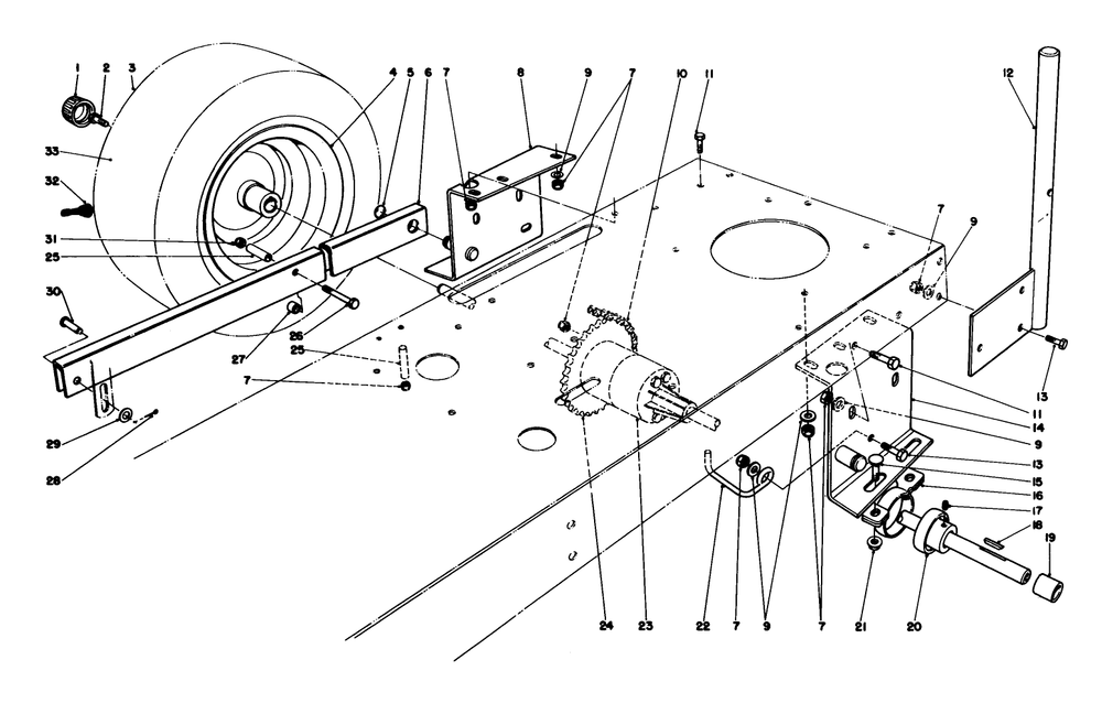 Rear Axle Assembly Diagram and Parts List for 56145 5000001 - 5999999 Toro Lawn Tractor