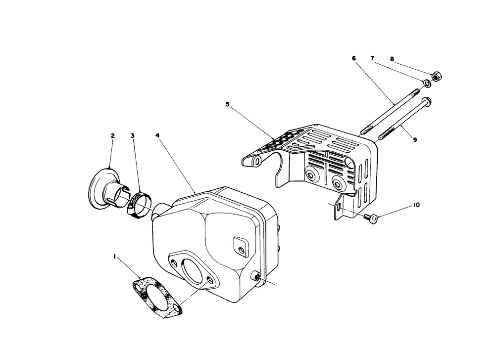 Muffler Assembly (Engine Model No. 47pf5 & 47pg6) Diagram and Parts List for 20581 7000001 - 7999999 Toro Lawn Mower
