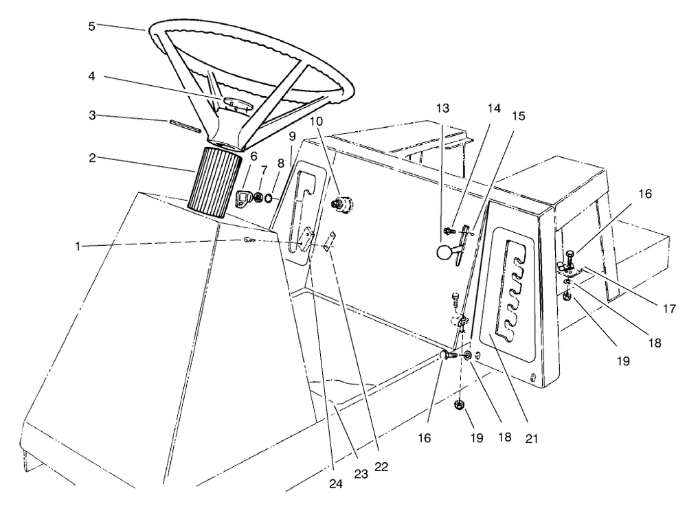 Steering Wheel, Switches & Decals Diagram and Parts List for 70082 8900001 - 8999999 Toro Lawn Tractor