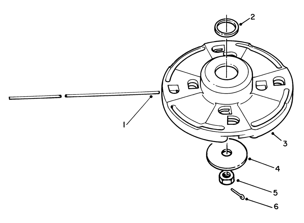 Fixed Line Head (Optional) Diagram and Parts List for 51644 6000001 - 6999999 Toro Trimmer