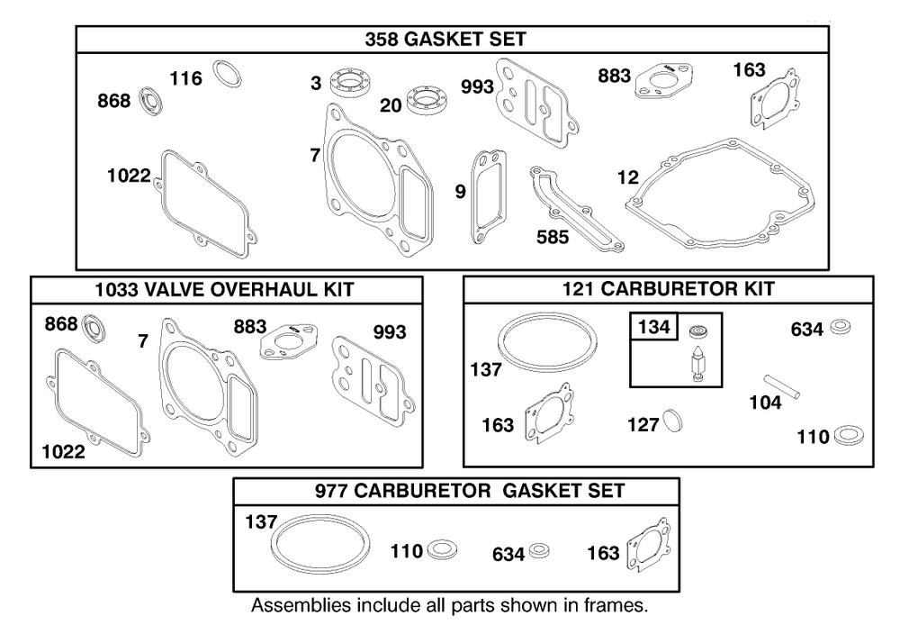 Engine Gts-200 Diagram and Parts List for 22161 8900001 - 8999999 Toro Lawn Mower