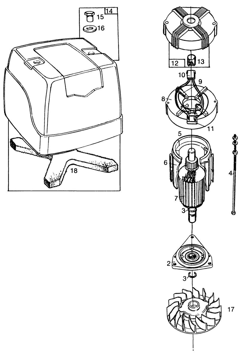 Motor Briggs & Statton Model No. 748001-0125-01 Diagram and Parts List for 20564 5000001 - 5999999 Toro Lawn Mower