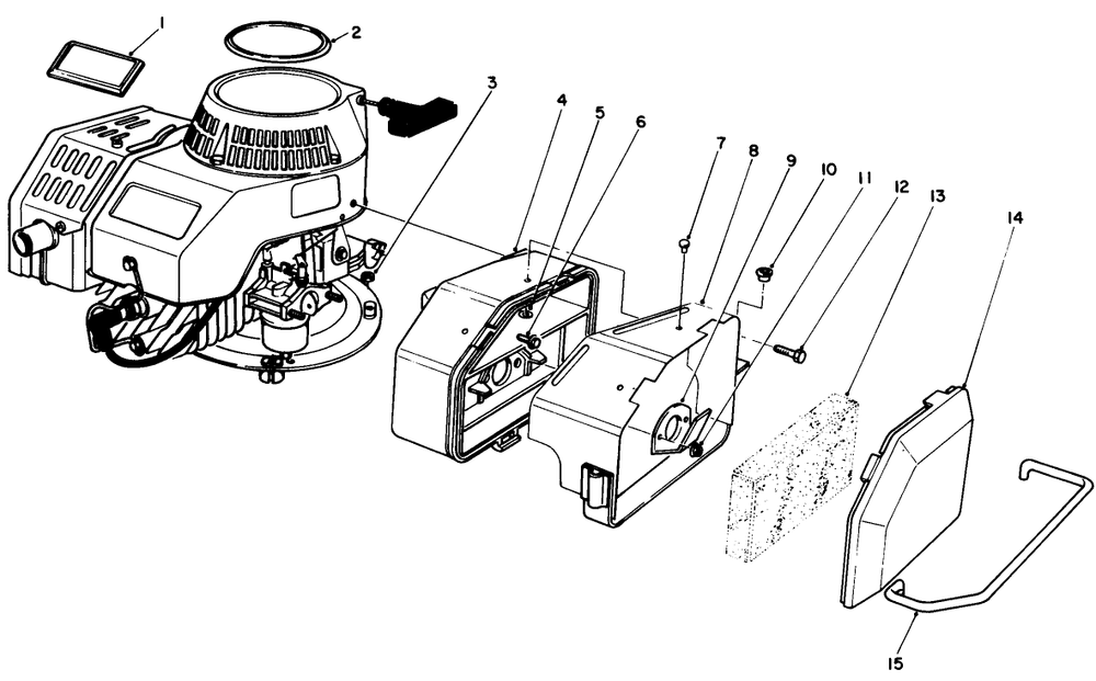 Engine Assembly Diagram and Parts List for 22025 7000001 - 7999999 Toro Lawn Mower