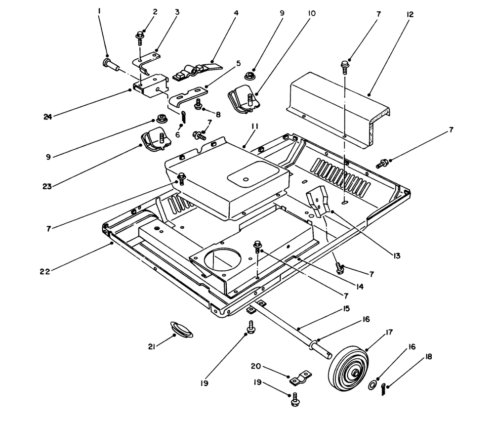 Frame Assembly Diagram and Parts List for 62040 8000001 - 8999999 Toro Generator