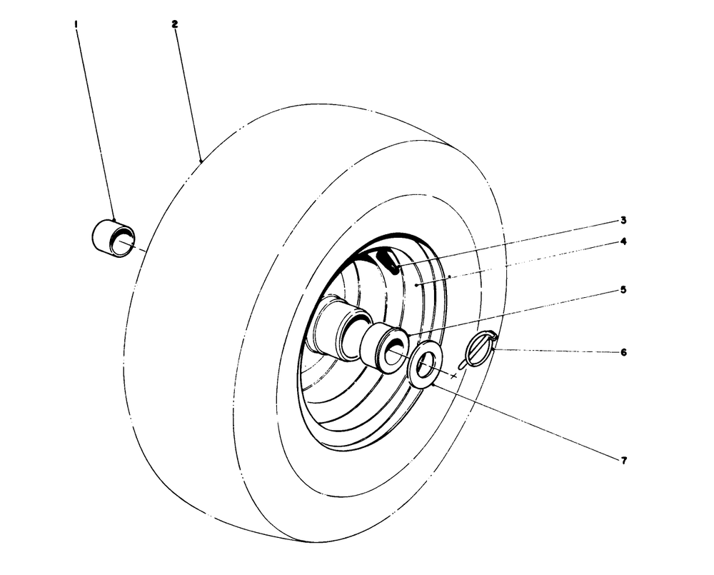 Wheel Assembly Diagram and Parts List for 38095 3000001 - 3999999 Toro Snow Blower