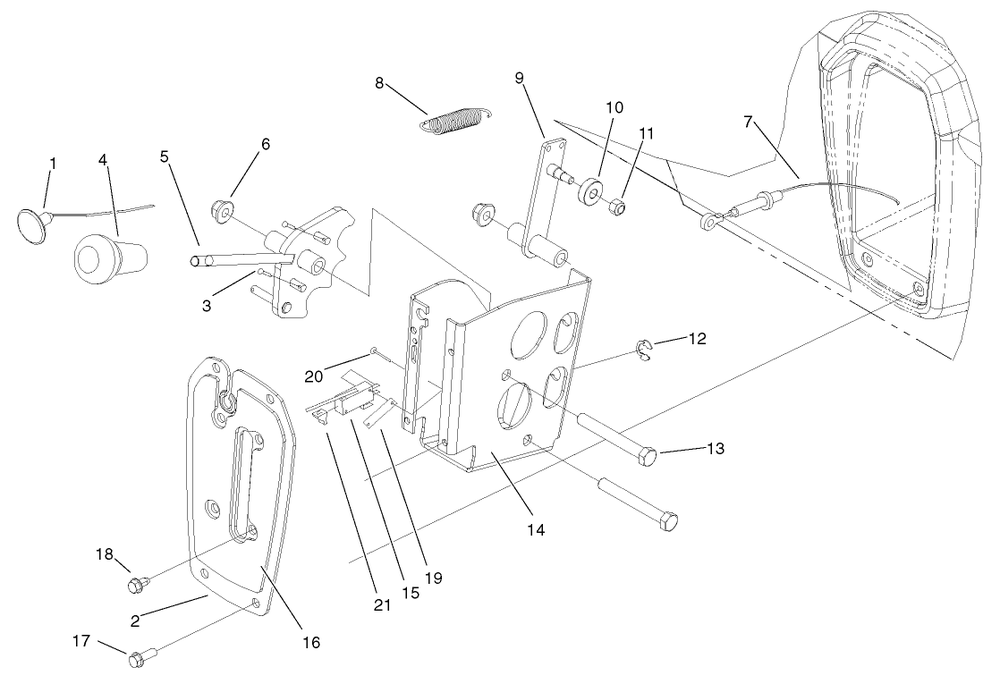 Shifter Assembly Diagram and Parts List for 12004TC 220000001 - 220999999 Toro Lawn Tractor