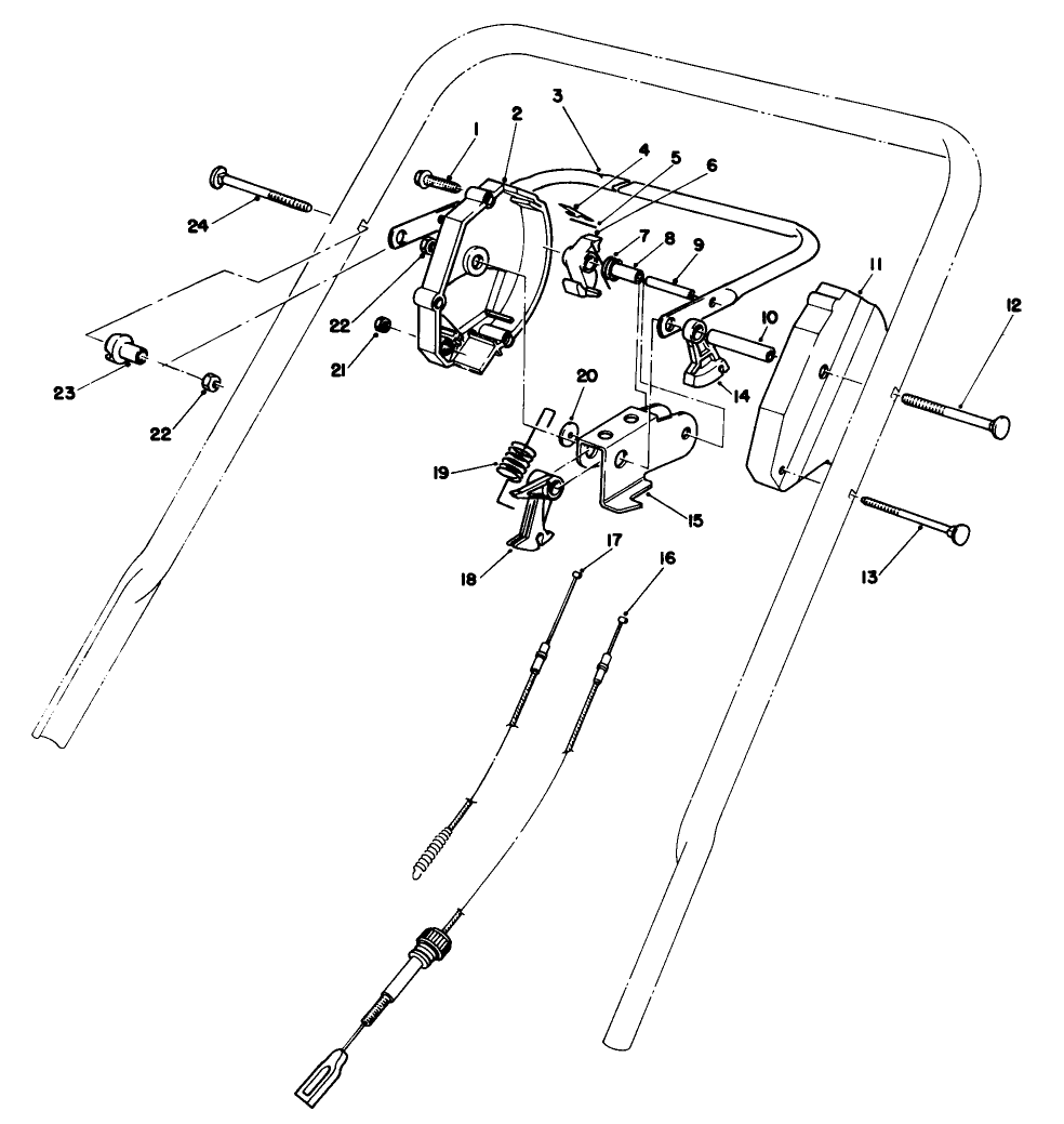 Traction Control Assembly Diagram and Parts List for 20632 9000001 - 9999999 Toro Lawn Mower