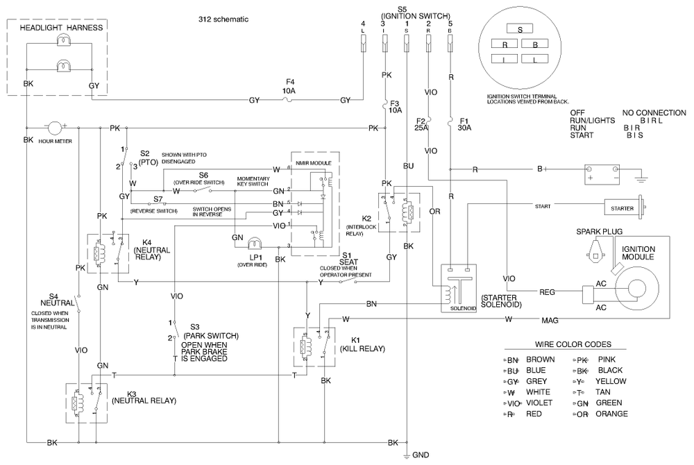 Electrical Schematic (Model 73429 Only) Diagram and Parts List for 73429 9900001 - 9999999 Toro Lawn Tractor