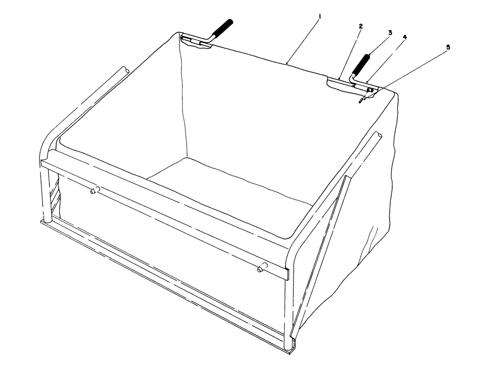 Leaf Bag Model 59123 (For Use On Twin Bagger Grass Catcher Model No. 59122 Only) (Optional) Diagram and Parts List for 56145 7000001 - 7999999 Toro Lawn Tractor