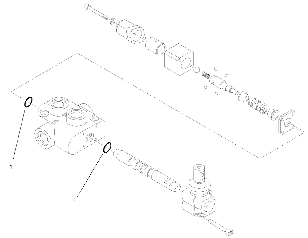 Hydraulic Valve Assembly No. 98-4731 Diagram and Parts List for 22305 990001 - 991007 Toro Lawn Tractor Accessories