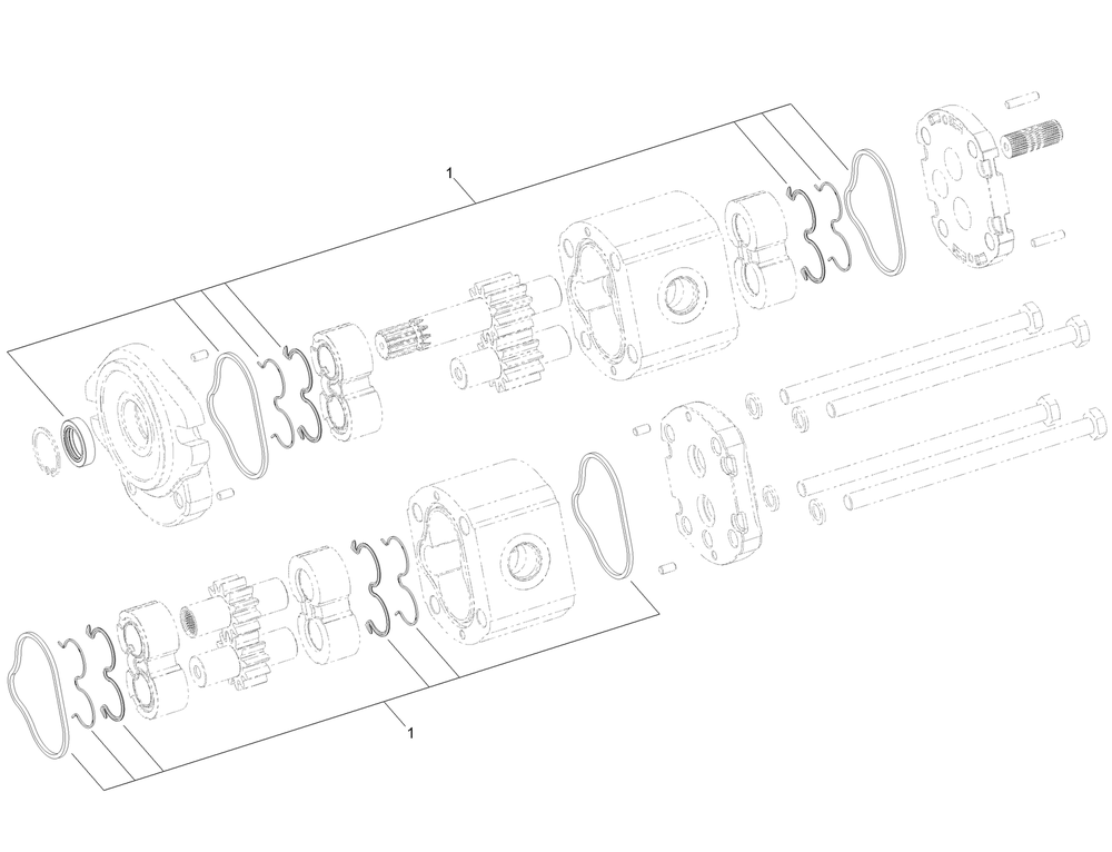 Gear Pump Assembly No. 133-0281 Diagram and Parts List for 22530 414400000 - 999999999 Toro Lawn Tractor Accessories