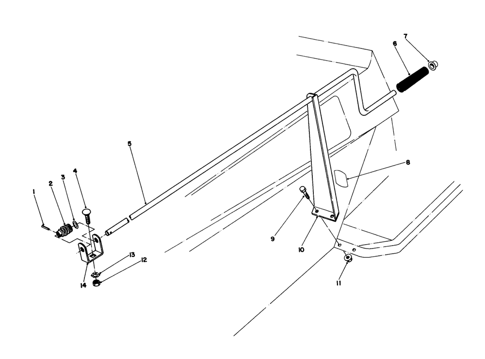 Chute Control Assembly 36" Snowthrower Attachment Model No. 59160 (Optional) Diagram and Parts List for 57300 4000001 - 4999999 Toro Lawn Tractor