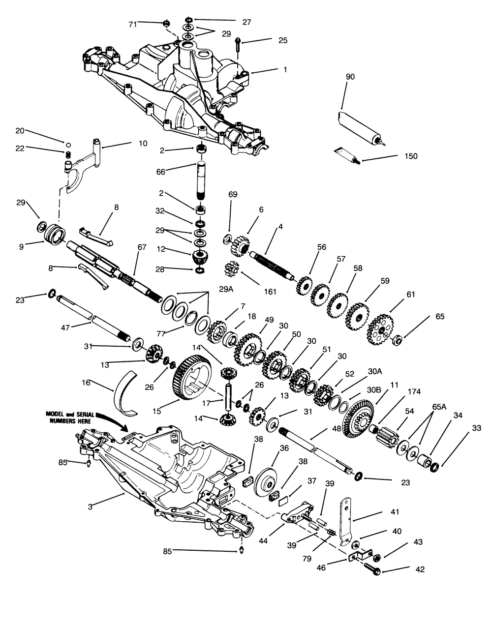 Peerless Transaxle Model No. 915-019 Diagram and Parts List for 70080 5900001 - 5999999 Toro Lawn Tractor