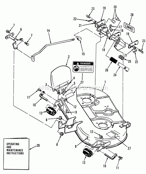 Side Discharge Mower-37 In. (94 Cm)(Vehicle I Diagram and Parts List for 05-37SL01 1986 Toro Lawn Mower