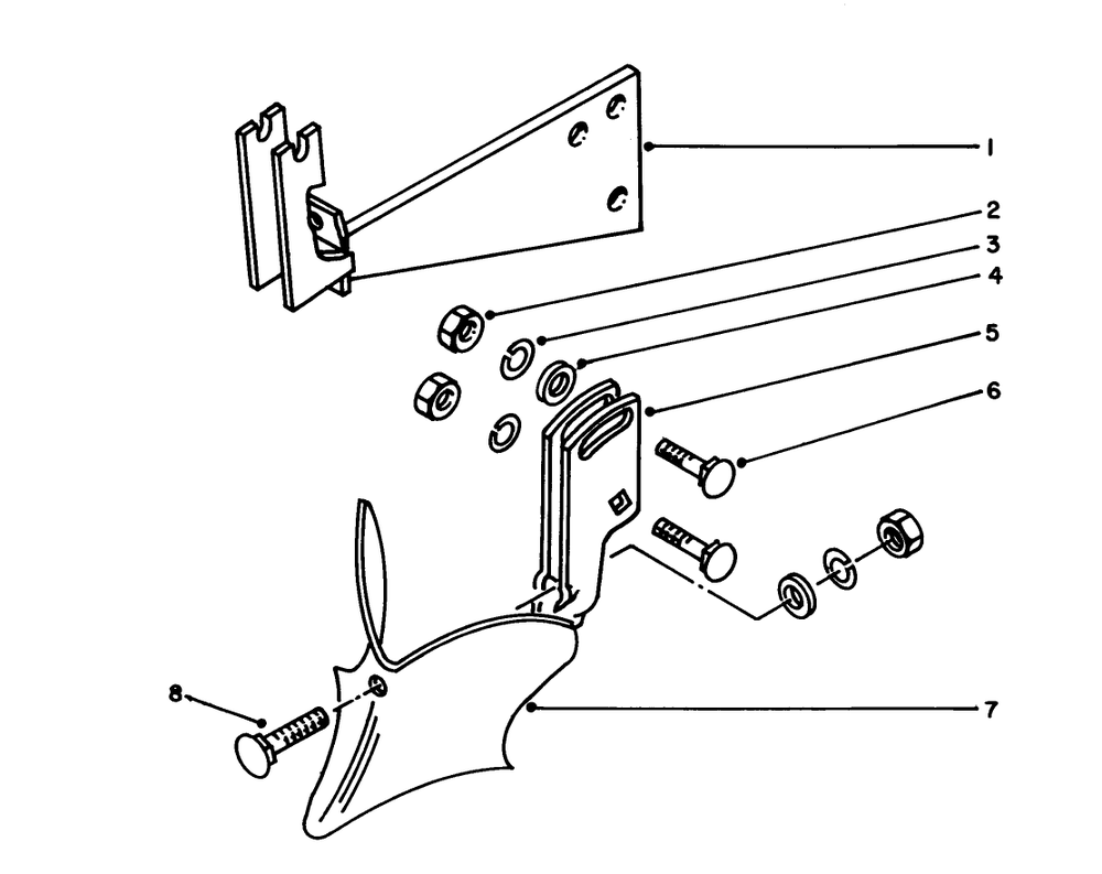 8" Furrow Opener Model 59752 (Optional) Diagram and Parts List for 58170 3000001 - 3999999 Toro Tiller