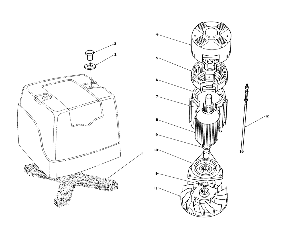Motor Briggs & Stratton Model No. 748001-0334-01 Diagram and Parts List for 20564C 7000001 - 7999999 Toro Lawn Mower