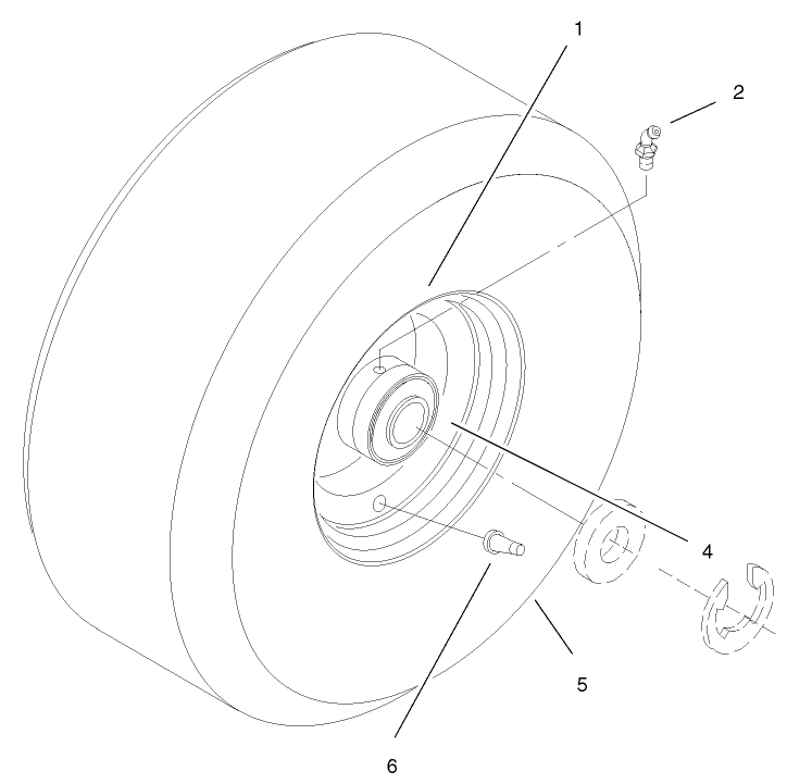 Wheel And Tire Asm Diagram and Parts List for 30177 990001 - 991351 Toro Lawn Tractor Accessories