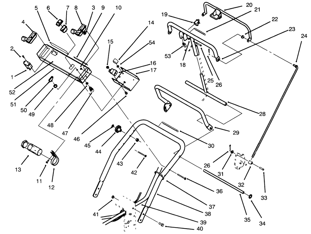 Handle/Control Panel Assembly Diagram and Parts List for 30191 690372 - 699999 Toro Lawn Tractor Accessories